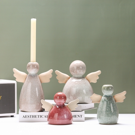 CERAMIC ANGEL CANDLEHOLDER